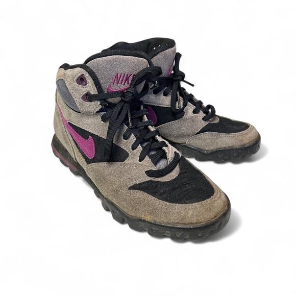 Nike ACG Vintage 90s Caldera Taupe Suede Hiking Boot Sneaker Womens US 7 - Picture 1 of 7